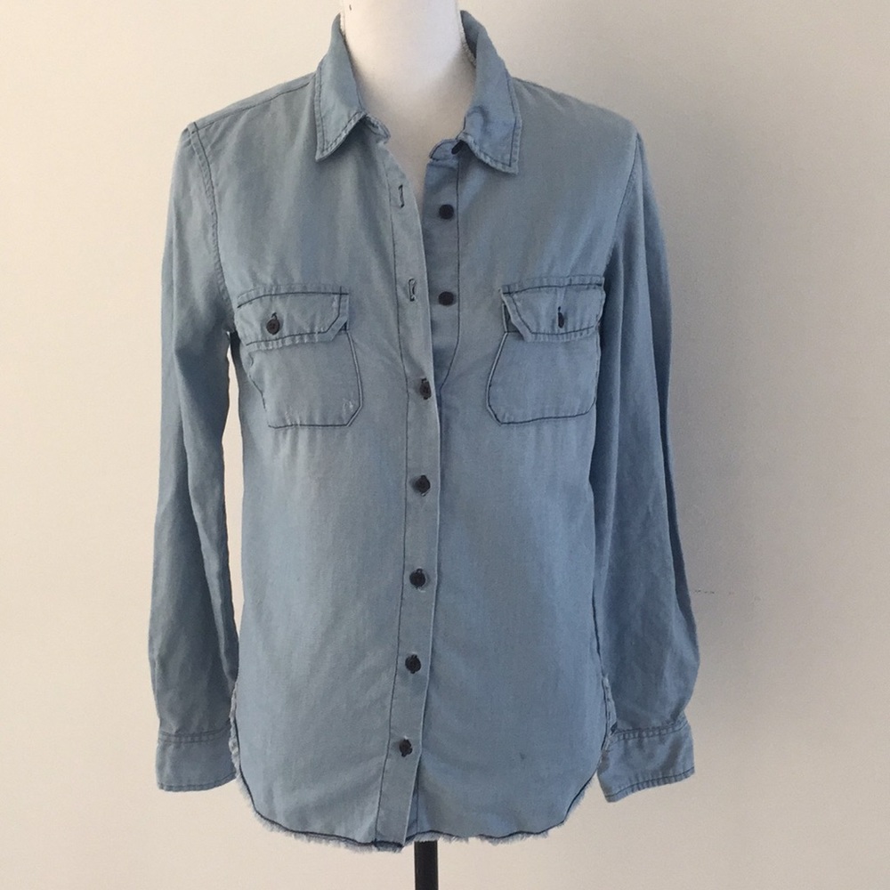 AG jeans button down denim shirt size medium